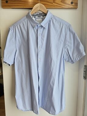 Light Blue Button-Down Shirt - Denim & Flower 🌹